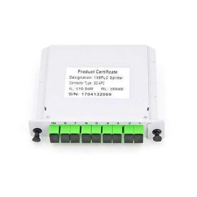 Divisor modular 1x8 do PLC da fibra ótica que introduz baixo PDL Divisor De Fibra