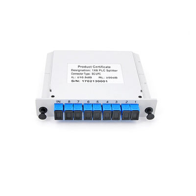 Do conector ótico do UPC do divisor de Gpon 1x8 do cartão da gaveta baixo PDL