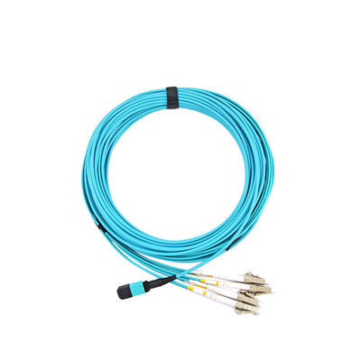 Conector ótico da fibra dos núcleos do LC 24 do cabo de remendo da fibra do cabo de remendo FTTB do Fanout MPO