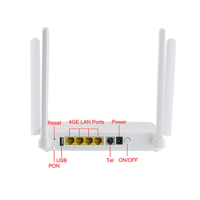 router duplo de Wifi GPON ONU da faixa 4GE+1POTS+Wifi compatível com responsabilidade de ZTE