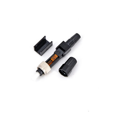 O cabo rápido do conector da fibra ótica de FC 6001 lustrou pre o conjunto de campo da virola