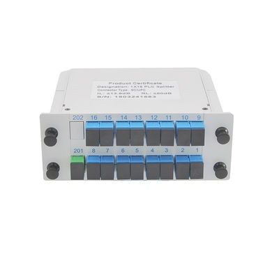 Perda de inserção do APC do divisor do PLC da fibra ótica do divisor 1x16 da gaveta baixa
