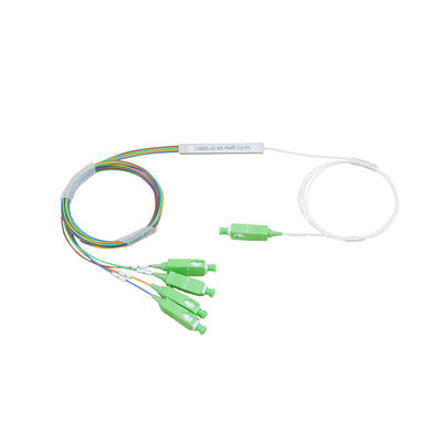 trabalhos em rede passivos do conector 1.5m FTTH de Gpon Apc do divisor do PLC da fibra ótica 1x4