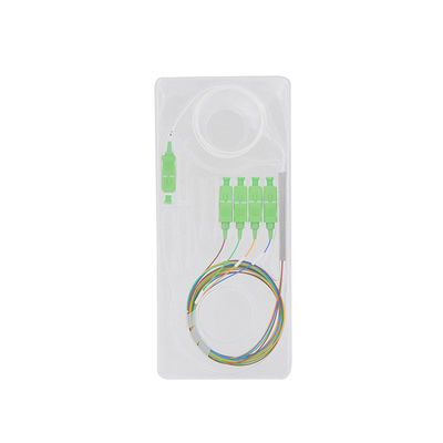 trabalhos em rede passivos do conector 1.5m FTTH de Gpon Apc do divisor do PLC da fibra ótica 1x4