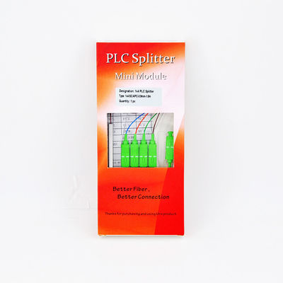trabalhos em rede passivos do conector 1.5m FTTH de Gpon Apc do divisor do PLC da fibra ótica 1x4