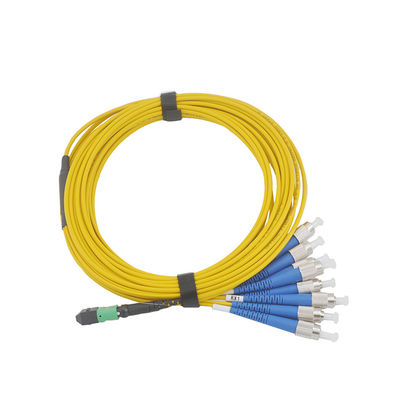 Conector ótico da fibra dos núcleos do LC 24 do cabo de remendo da fibra do cabo de remendo FTTB do Fanout MPO