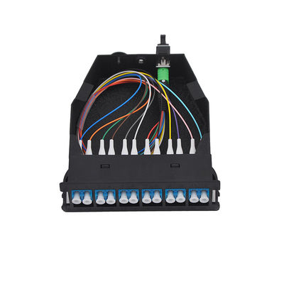 Conector padrão frente e verso da caixa das fibras LGX do cabo de remendo MTP de OM3 MPO LC 12