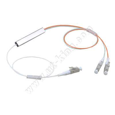 Divisor de aço do PLC do tubo da fibra compacta de FTTH OM3 1x2