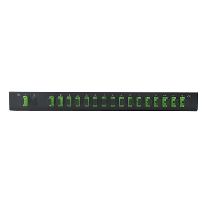 divisor do PLC da fibra ótica da montagem em rack de 1x16 1U para a telecomunicação