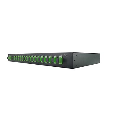 divisor do PLC da fibra ótica da montagem em rack de 1x16 1U para a telecomunicação